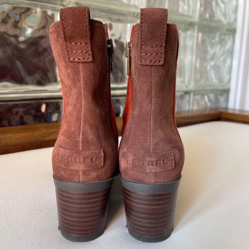 SOREL Womens Cate Bootie 8 Orange Brown EUC - Picture 5 of 8